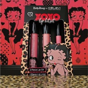 🖤 Betty Boop X CÉLAVI XOXO Lip Liner & Oil Set Pink